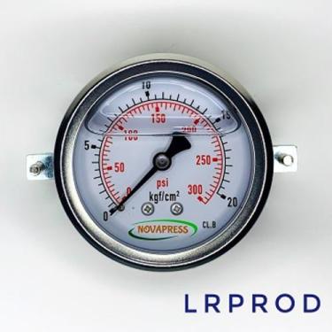 Imagem de Manômetro horizontal -diam.63mm (2. 1/2 ) com escala de 0-20 KGF/CM2 x
