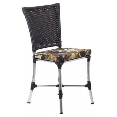 Imagem de Cadeira Angra em Ferro com Almofada Impermeável para Cozinha Trama Ori