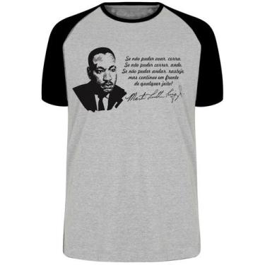 Imagem de Camiseta Martin Luther King frase Blusa Plus Size extra grande adulto 