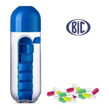 Imagem de Garrafa De Plastico Com Porta Comprimiidos - 600ml - Squeeze - BIC