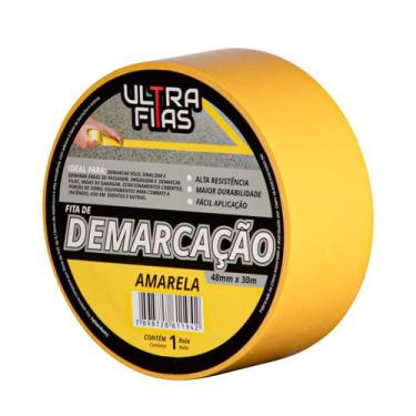 Imagem de Fita De Demarcação PVC 30 Metros - Amarela - Ultra Fitas