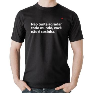 Imagem de Camiseta Algodão Você não é coxinha - Foca na Moda, Preto, G