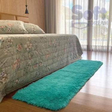 Imagem de Tapete Passadeira Felpudo Para Sala Quarto Closet 1,00 x 0,60 Toque Ex