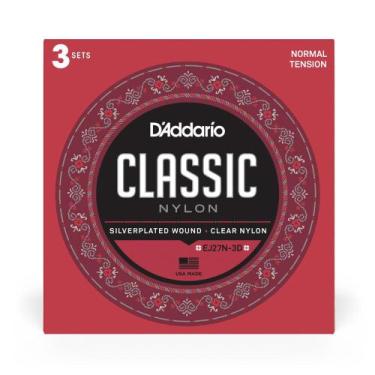 Imagem de Encordoamento Violão Nylon (3 jogos) DAddario EJ27N-3D - D addario