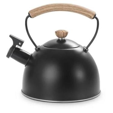 Imagem de Chaleira Roma Inox Com Apito Vintage Indução 1,5L Preto 4875/116 Brino