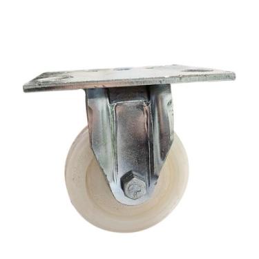 Imagem de Rodízio FS 52 NTE Placa Fixa em Nylon Branco Reforçado - Schioppa