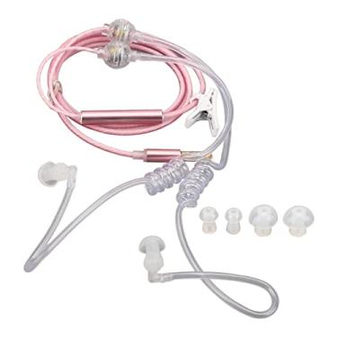 Imagem de Fones de Ouvido Com Tubo de Ar, Fones de Ouvido Eletrônicos Com Fio Fones de Ouvido Com Tubo de Ar Radiação Ergonômica Fones de Ouvido Airtube Com Redução de Ruído Fone de Ouvido