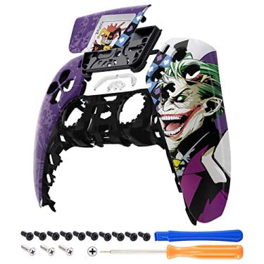 Imagem de eXtremeRate Coringa Carcaça frontal para controle de PS5, capa de reposição DIY para controle de PS5, placa frontal personalizada para controle de PS5
