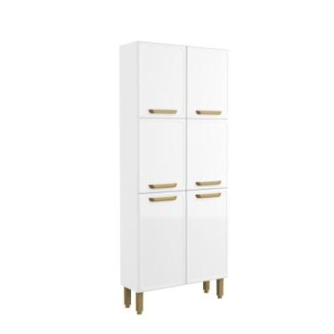 Imagem de Armário Paneleiro de Aço 6 Portas Branco Bella Bertolini