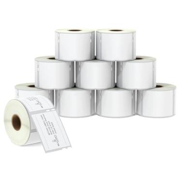 Imagem de BETCKEY - Substituição de etiquetas multiuso para DYMO 30324/30258 (2-1/20.3 cm x 2-3/10.2 cm), perfurado, compatível com DYMO Labelwriter 450, 4XL, impressoras Rollo e Zebra [10 rolos/4000 etiquetas]