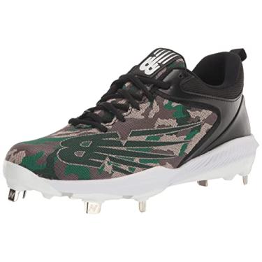 Imagem de New Balance Sapato de beisebol masculino FuelCell 4040 V6 Metal, Preto/Pebble/Bisão, 6 Wide