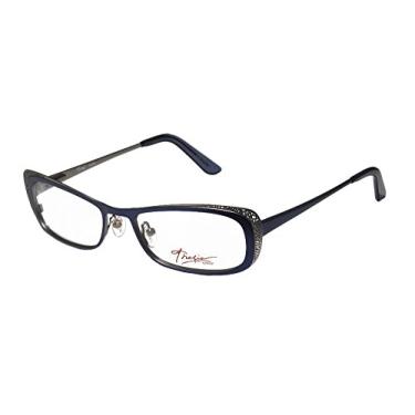 Imagem de Óculos femininos Thalia Canela/femininos olho de gato aro completo flexíveis dobradiças deslumbrantes moderno orçamento óculos de sol, Violet / Gray, 52-17-133