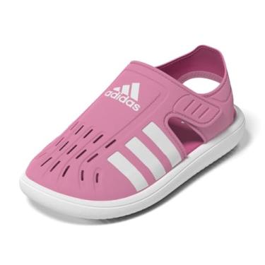 Imagem de adidas Sandálias aquáticas unissex infantis de verão com bico fechado, Bliss Rosa/Branco/Pulse Magenta, 1 Little Kid