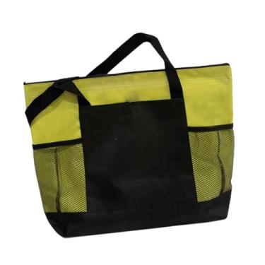 Imagem de oshhni Bolsa de ginástica para viagem, bolsa duffle para produtos de higiene pessoal, multifuncional, portátil, grande, bolsa de viagem para fitness, Amarelo