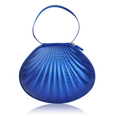 Imagem de Braiou capa rígida para viagem para autoadesivos de silicone mamas forma prótese falso seios [A-D xícara]- Portáteis cuecas organizador de sutiã bolsa de armazenamento, Azul