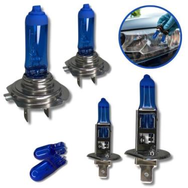Imagem de Lâmpadas Super Branca Farol Baixo Alto 8500k 12v H7 H1 T10 - Tech One