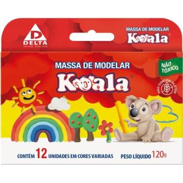 Imagem de Massa de Modelar Koala com 12 Cores  Pacote com 6 Caixas - Delta