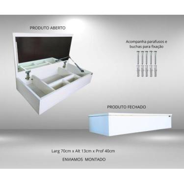 Imagem de Penteadeira Suspensa com Espelho / Branco - Artysul Móveis