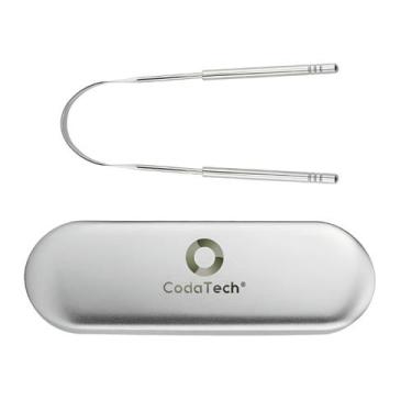 Imagem de Limpador Raspador de Lingua em Aço Inox, com Estojo Incluso, Marca Cod