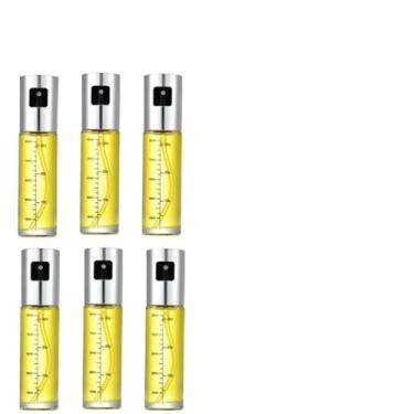 Imagem de Waillynice Pulverizador de óleo de vidro para cozinhar spray de azeitona para salada, churrasco, cozinha, assar, garrafa de vinagre vazia (prata-6 peças)