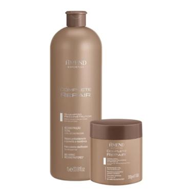 Imagem de Kit Reconstrutor Shampoo 1L Máscara 500g Amend Expertise Complete Repair