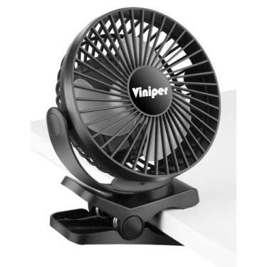 Imagem de Ventilador Clip On Recarregável Viniper - 5000mAh - Bateria de 8 a 30 