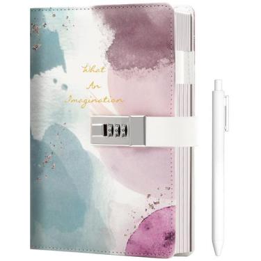 Imagem de Diário CAGIE para Meninas (8-12 anos) - com Cadeado e Caneta - 192 Pág