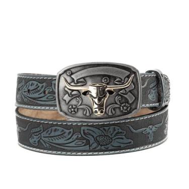 Imagem de Cinto Country Masculino Feminino Floral Fivela Boi - Pampas Country, A