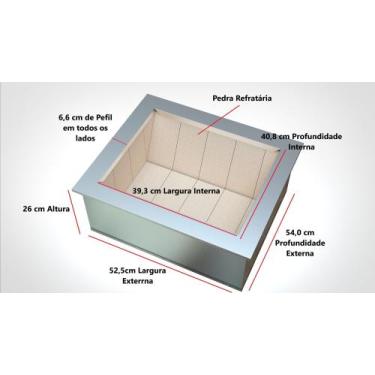 Imagem de Braseiro com Isolamento Termico Lider Grill 52,5x54