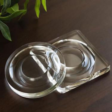 Imagem de CCOTIKOSEE 2 peças de acrílico para exibição de joias, quadros de contas para suporte de colares, bandeja transparente organizadora de pulseiras