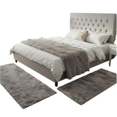 Imagem de Kit 2 Passadeiras Tapete Peludo Beira de Cama Sofá Aparador - Mava Enx