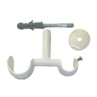 Imagem de Suporte Duplo Alumínio Varão para Teto 19/28mm Para cortina de ilhós -