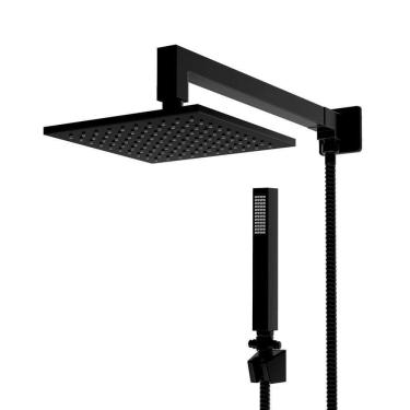 Imagem de Chuveiro Lorenzetti Loren Quadra 1934 B16 De Parede Com Desviador Black Preto 7048688