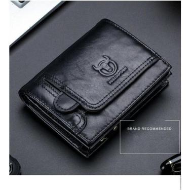 Imagem de Carteira Couro Legítimo 2 Em 1 Bolsa Top Com Rfid Anti Clone - NoBrand