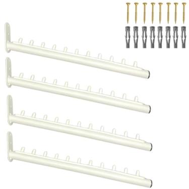 Imagem de Quatro Araras Rt Inclinadas Para Loja 40cm Fixa De Parede (Branco)