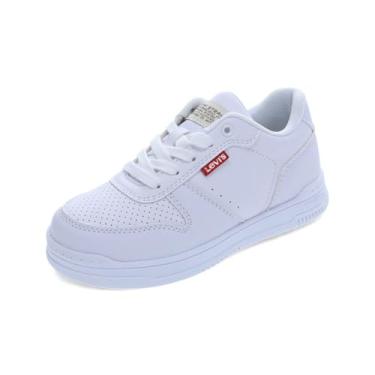 Imagem de Levi's Tênis infantil unissex Drive Lo, Branco mono, 18