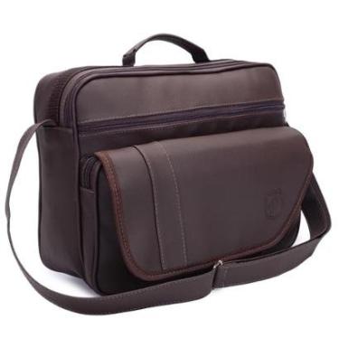 Imagem de Pasta Executiva Bolsa Transversal Masculina Pasta p/ Notebook 14 Pol. Maleta Social Pasta Carteiro-Unissex