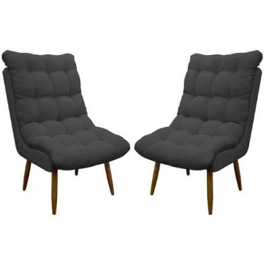 Imagem de Kit 2 Poltronas Sufler Para Sala Recepção Escritório Clínica Manicure 