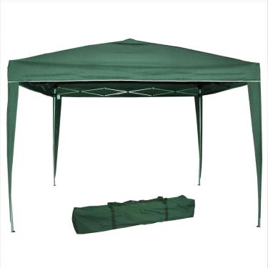 Imagem de Tenda Articulada Gazebo 3x3m Articulado Alumínio Praia Camping Com Bolsa-Verde