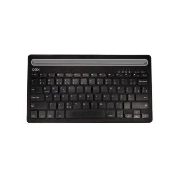 Imagem de Teclado Bluetooth Recarregável TC502 Plus, para Pc, Tab, Smart, Preto, ABNT2, oex oex