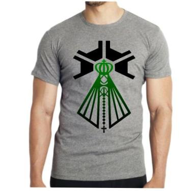 Imagem de Camiseta camisa masculina nossa senhora de aparecida agro pecuária roç