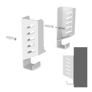 Imagem de Suporte para laptop Suporte de parede para laptop, suporte de montagem para laptop sob a mesa, economia de espaço, adesivo e parafusos Elevador para laptop(Branco)