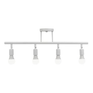 Imagem de Spot Trilho 4 Lâmpadas Sobrepor Direcionável E-27 Branco - Om Luz