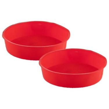Imagem de Kit 2 Formas Redonda de Silicone Sortida Bolos Sobremesa - QUALITY HOU