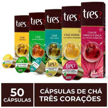 Imagem de 50 Cápsulas Três Corações, Chá