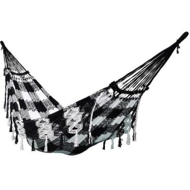 Imagem de Rede De Dormir Descanso Casal King Luxo Preto Xadrez - Brianoredes