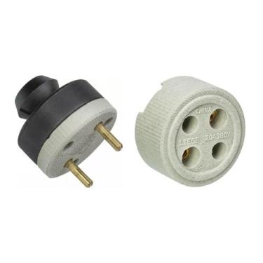 Imagem de Kit plugue e tomada de porcelana bipolar 2 x 20a 380v - Liege