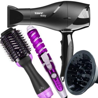 Imagem de Secador De Cabelo Taiff 1700w Ions Profissional Ar Quente Frio Preto D