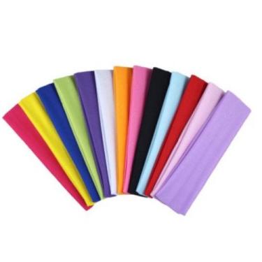 Imagem de Kit Faixas lisa de Cabelo em Malha Elástica Acessórios de Cabelo Lisa 