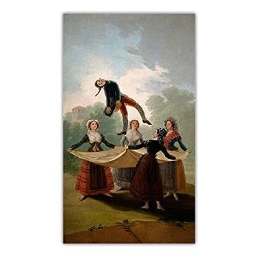 Imagem de Francisco Goya. Manequim de palha. Reprodução famosa de arte de parede em tela. Pôster de arte em tela para decoração de parede - 60 x 100 cm sem moldura